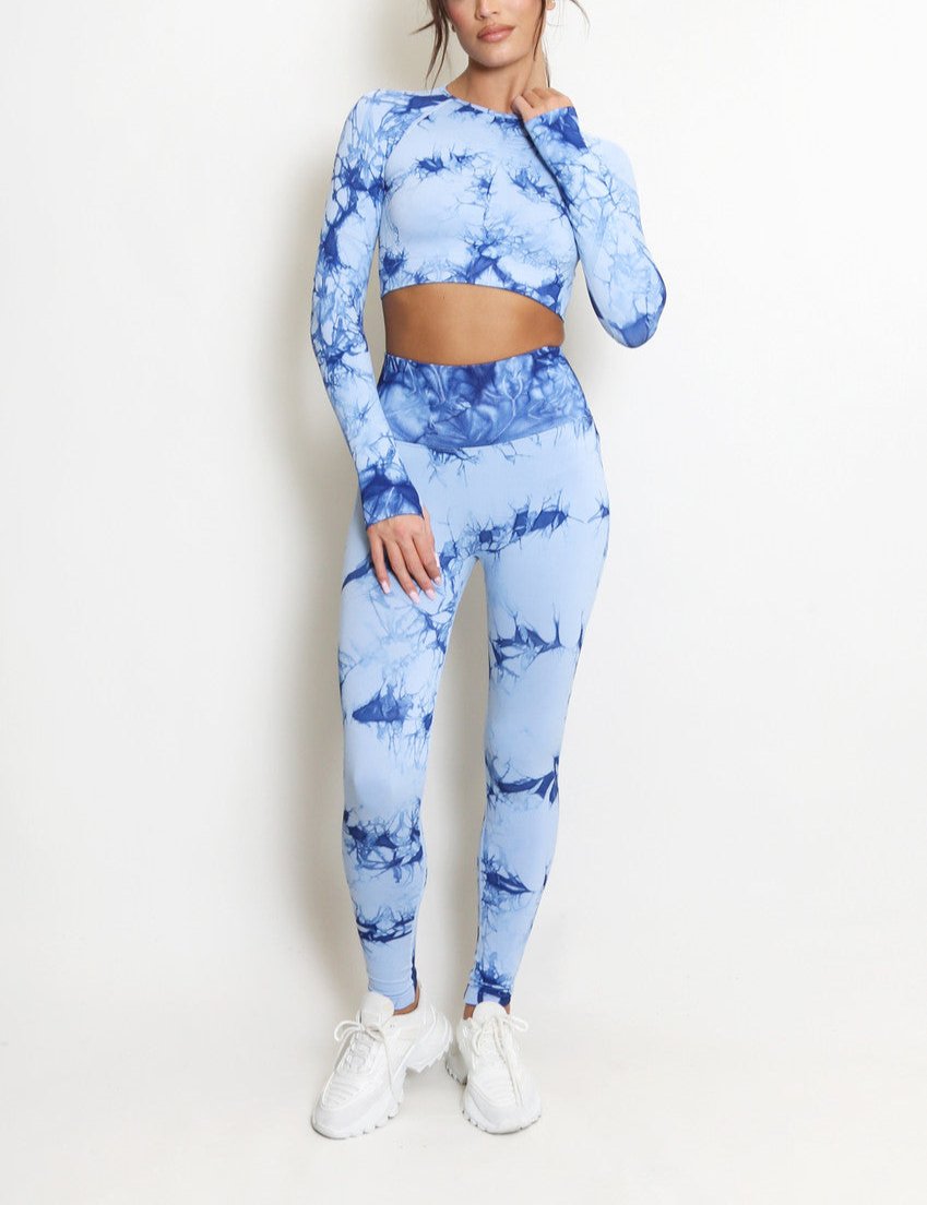 Tie Dye Tops And Leggings Set