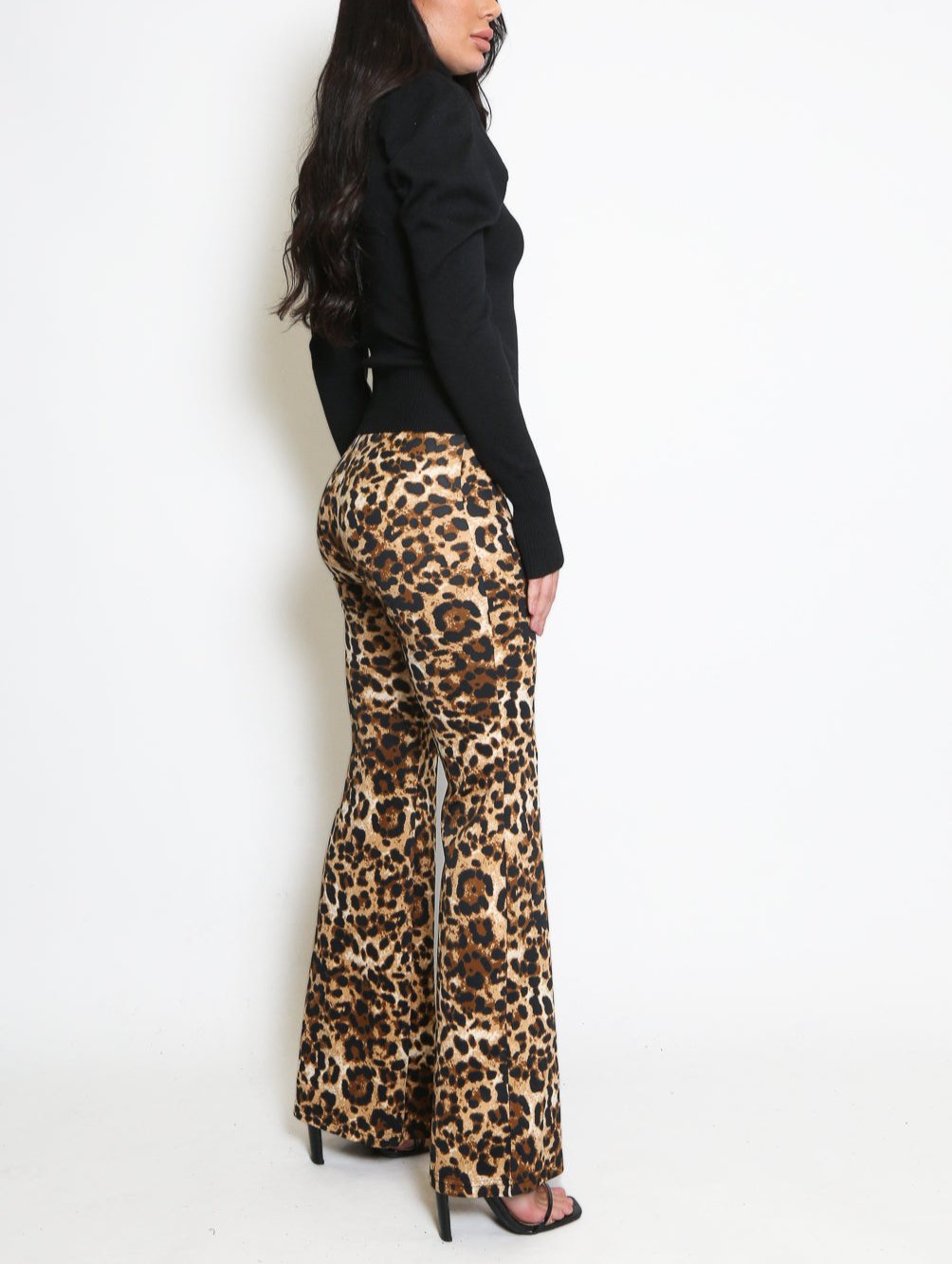 Leopard Print Flared Trouser