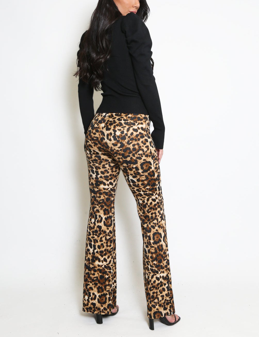 Leopard Print Flared Trouser
