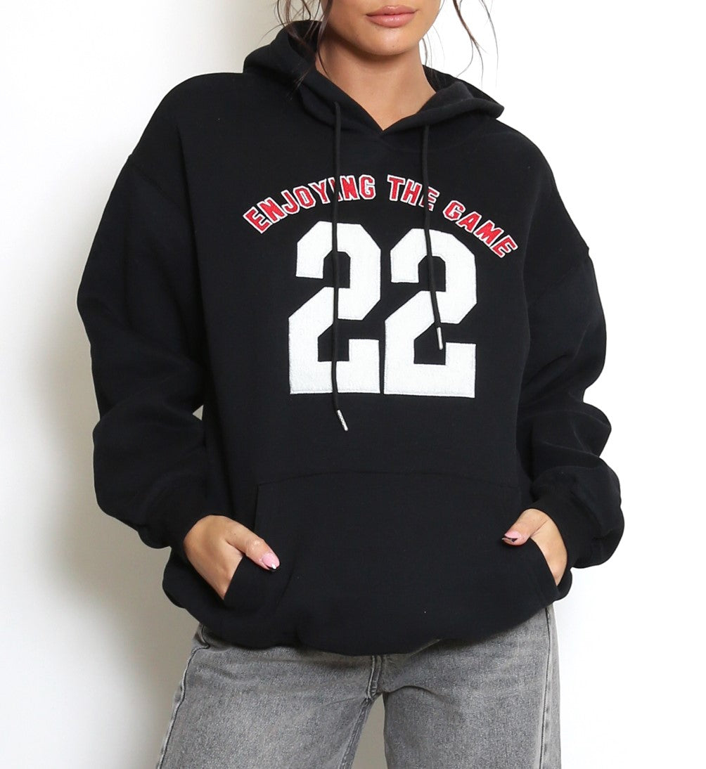 22 Slogan Hooded Sweatshirt