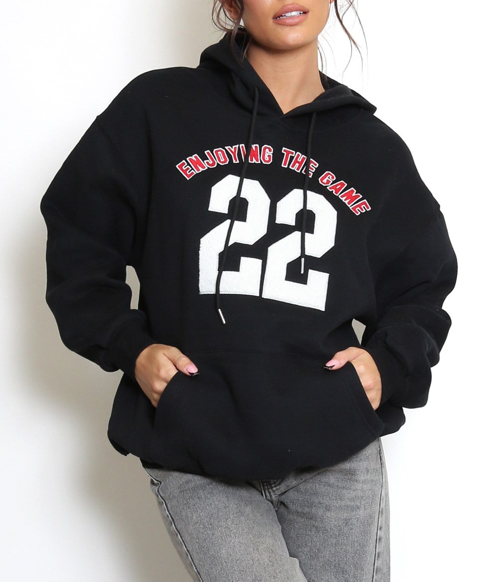22 Slogan Hooded Sweatshirt