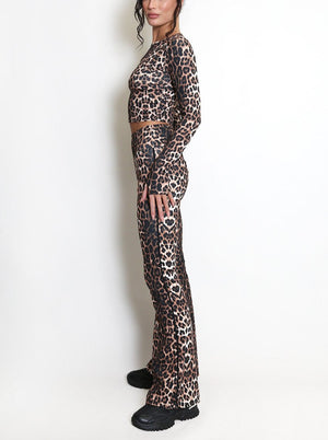Leopard Crop Top & Legging Set
