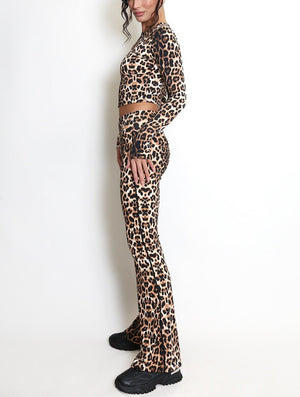 Leopard Crop Top & Legging Set