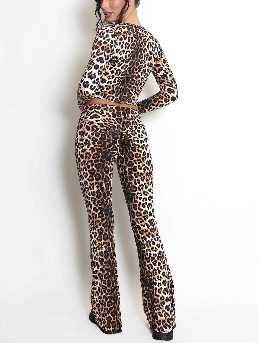 Leopard Crop Top & Legging Set