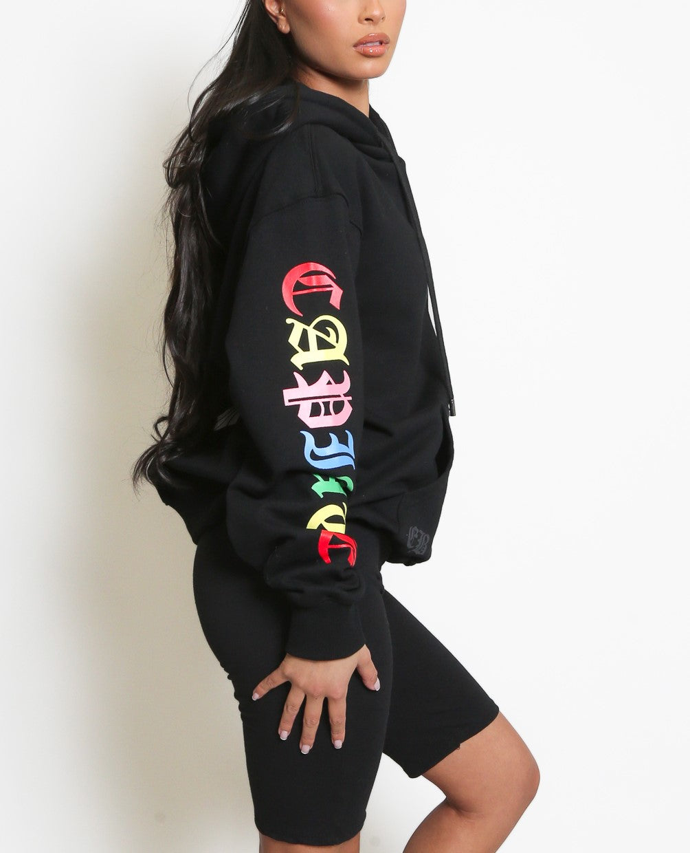 Slogan Sleeve Hoodie