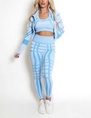 Printed Three Piece Gym set