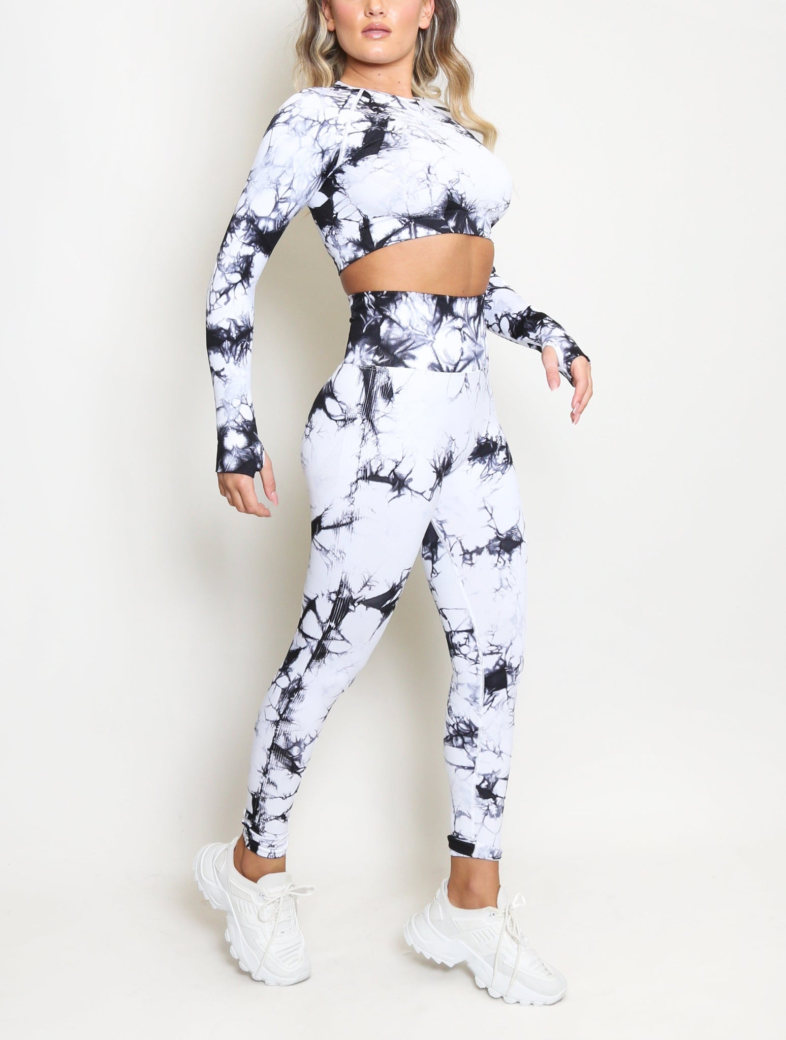 Tie Dye Tops And Leggings Set