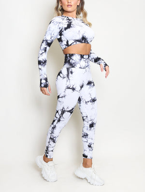 Tie Dye Tops And Leggings Set