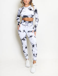 Tie Dye Tops And Leggings Set
