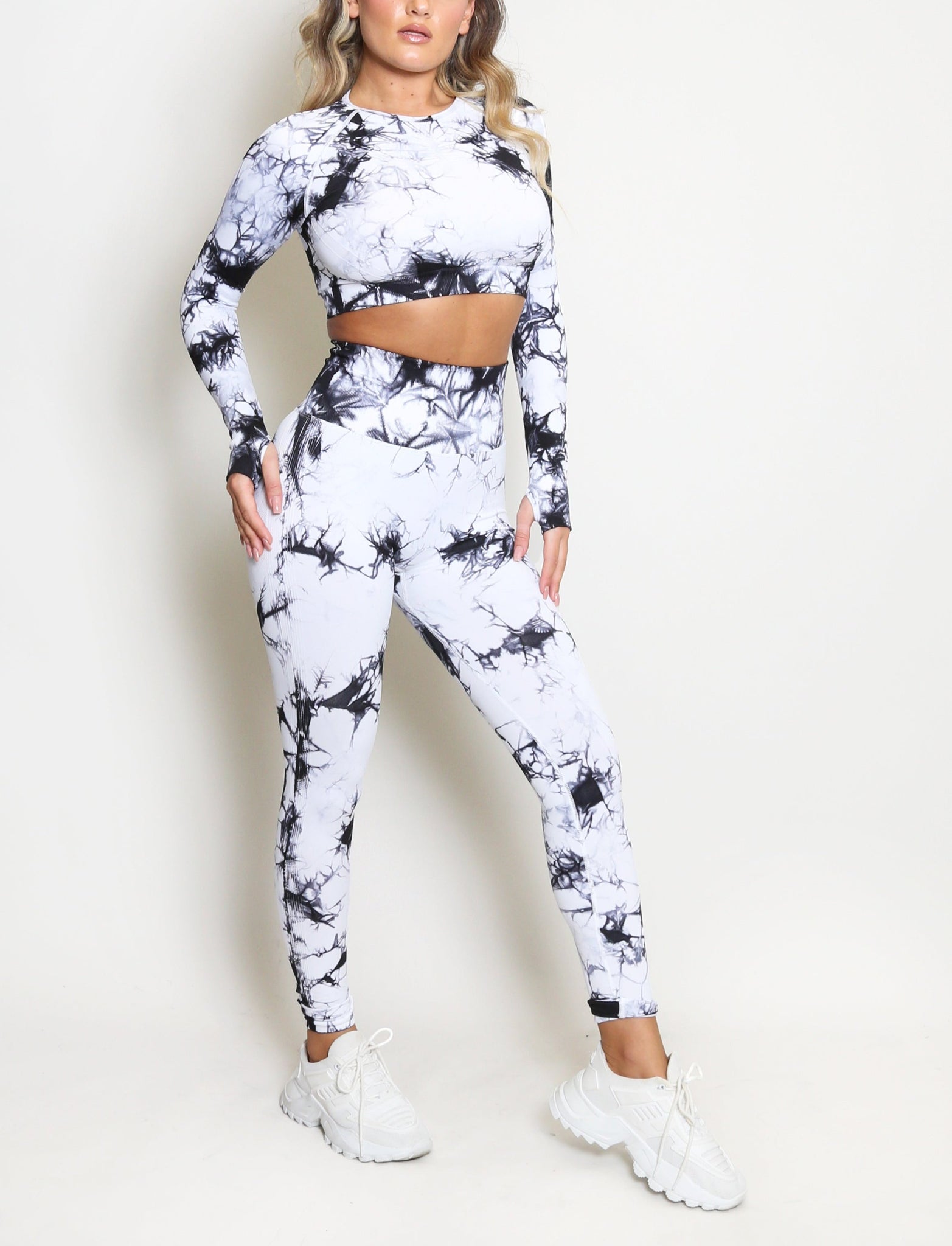 Tie Dye Tops And Leggings Set