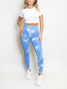 Tie Dye Cut Out Push Up Leggings