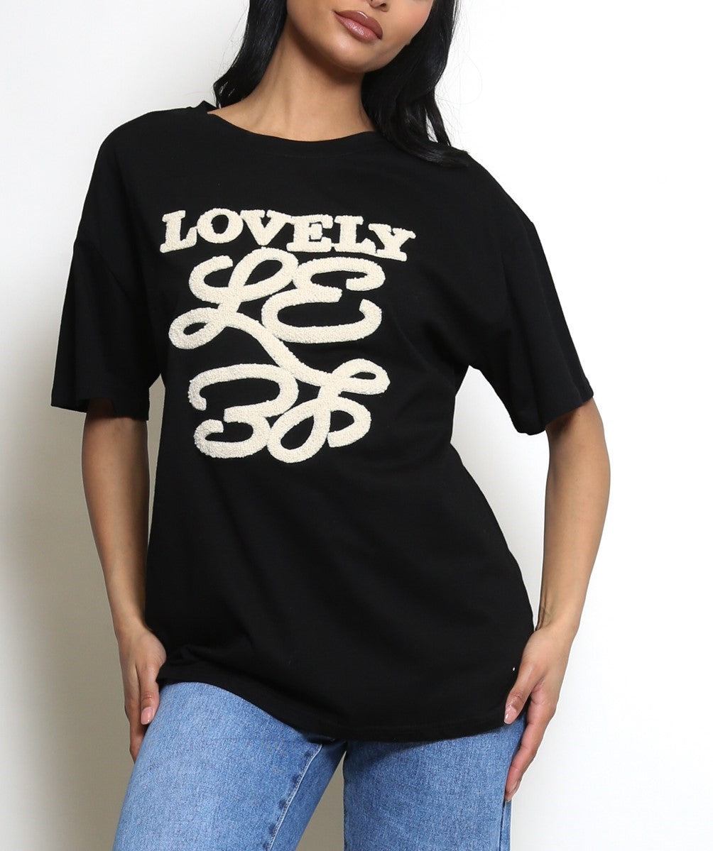 Lovely Slogan Print T-Shirt