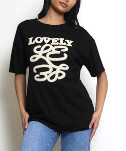 Lovely Slogan Print T-Shirt