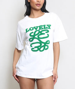 Lovely Slogan Print T-Shirt