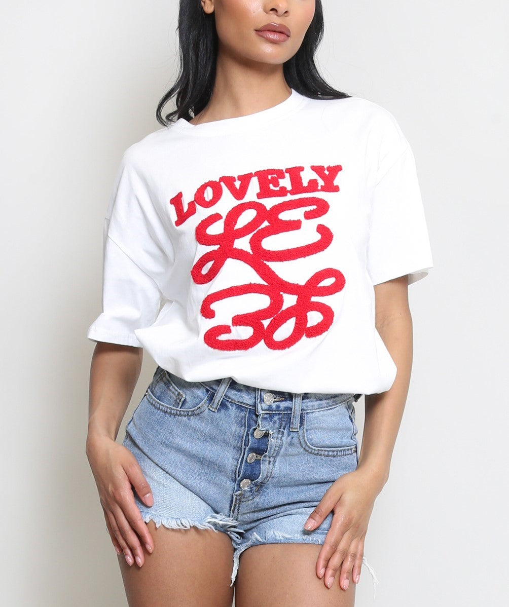 Lovely Slogan Print T-Shirt