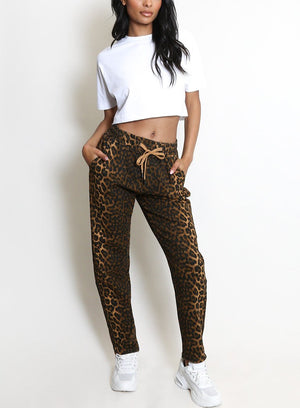 Leopard Denim Joggers