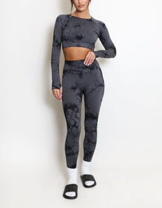 Tie Dye Tops And Leggings Set