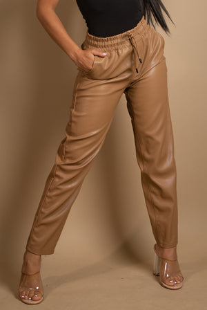 PU Elasticated Waist Trousers
