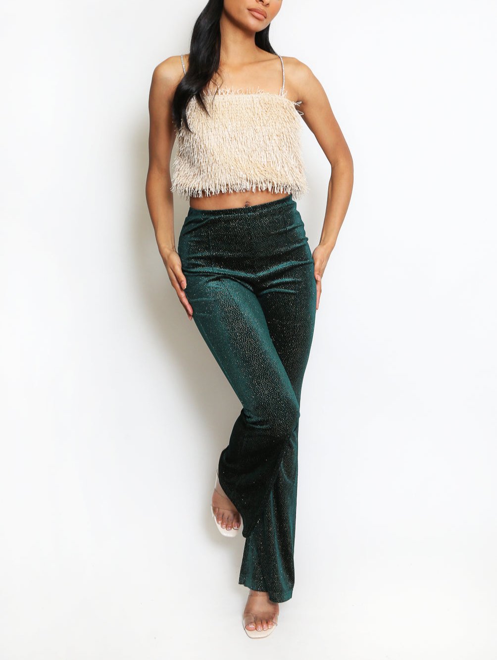 Embellished Flare Trouser