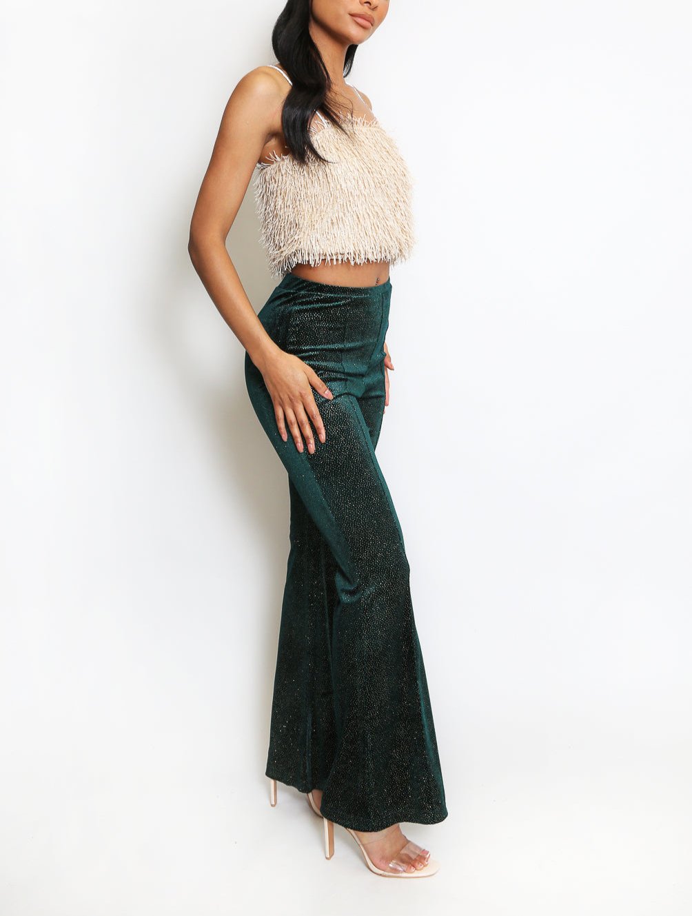 Embellished Flare Trouser