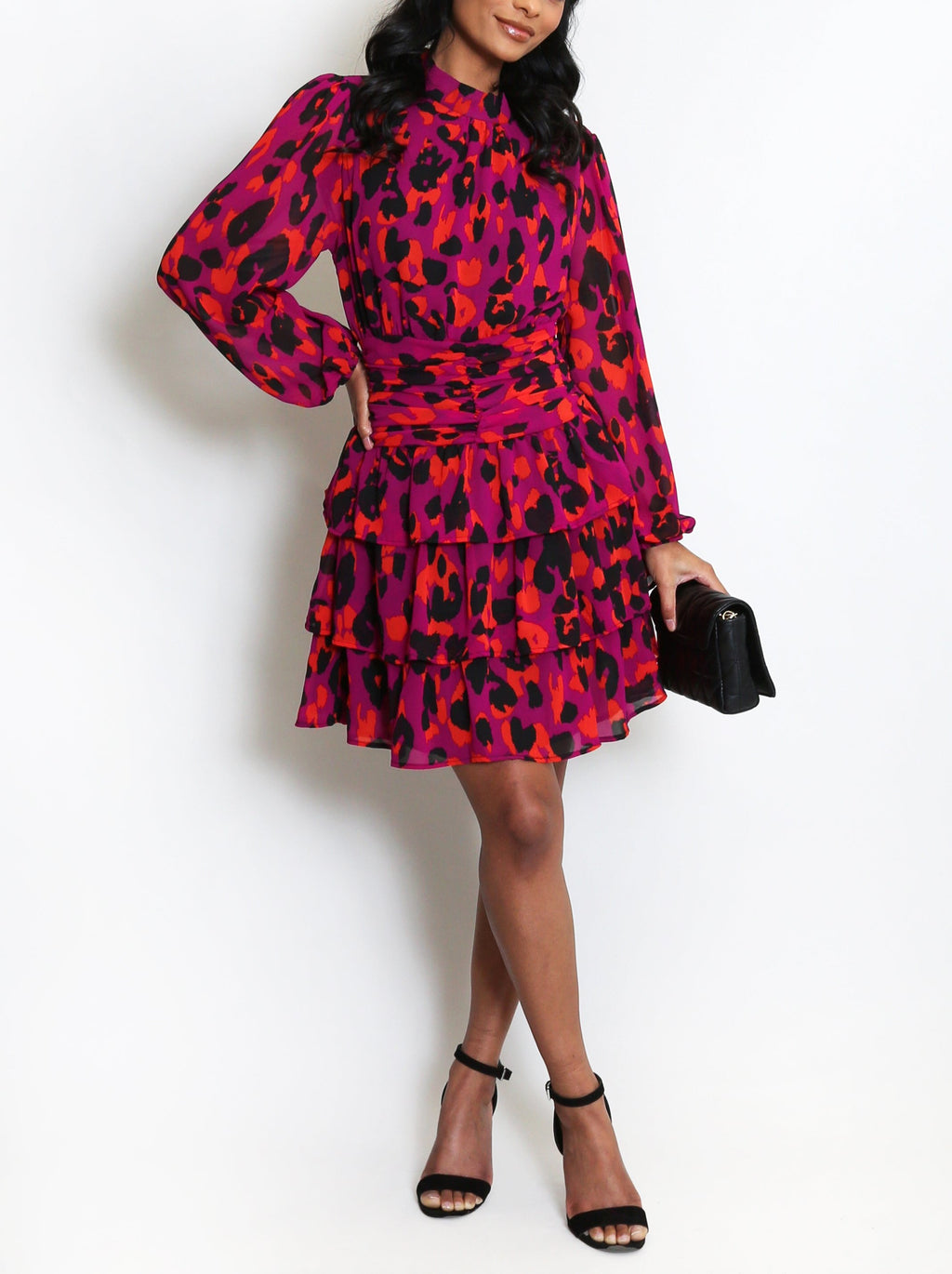 Fuchsia Animal Print Dress