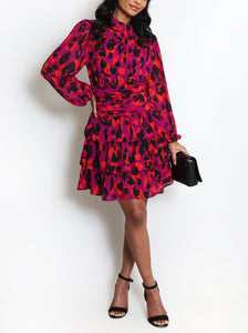 Fuchsia Animal Print Dress
