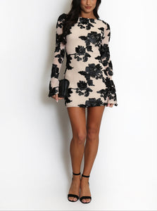 Floral Lace Lined Mini Dress