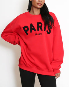 PARIS Embossed Sweatshirt