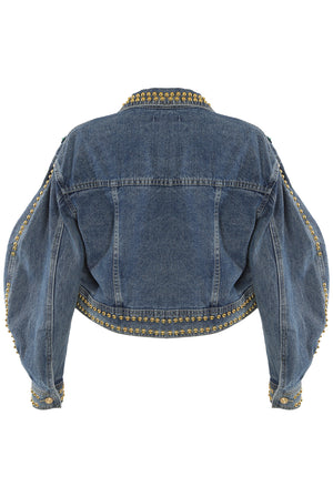 Denim Rivet Rhinestone Jacket