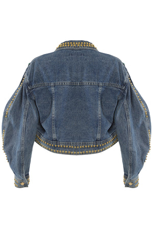 Denim Rivet Rhinestone Jacket