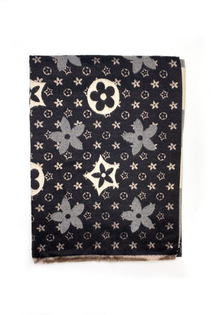 Floral Monogram Scarf