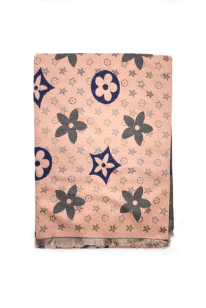 Floral Monogram Scarf