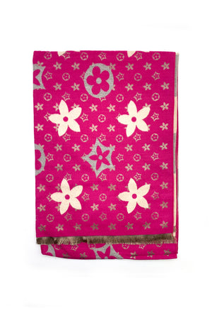 Floral Monogram Scarf