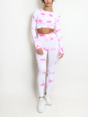 Tie Dye Tops And Leggings Set