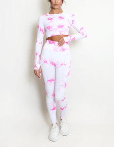 Tie Dye Tops And Leggings Set