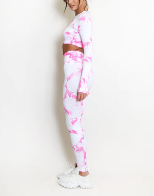 Tie Dye Tops And Leggings Set