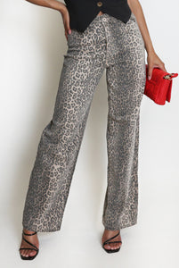Leopard Dad Fit Jeans