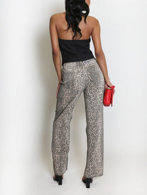 Leopard Dad Fit Jeans