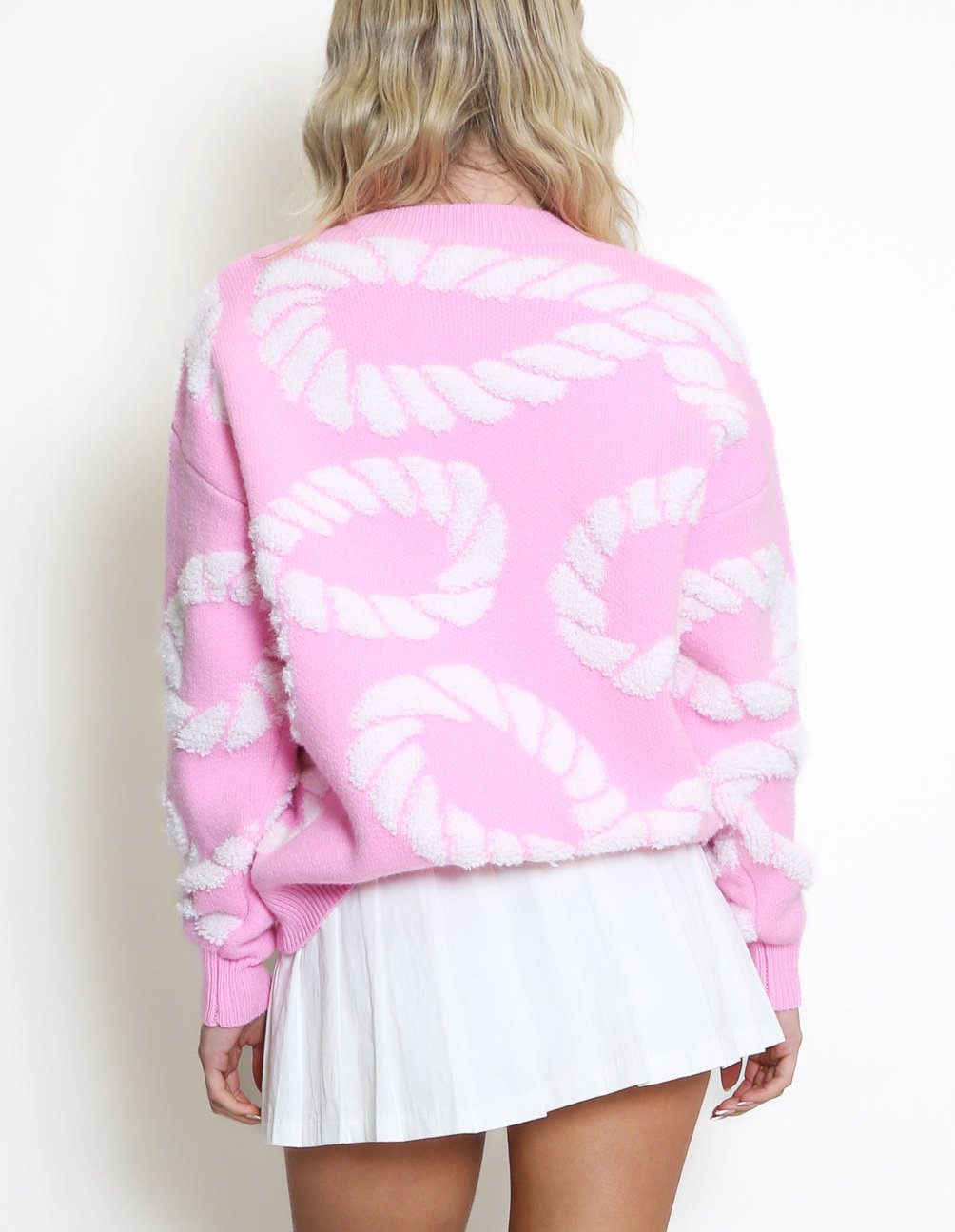 Rope Round Neck Knitted Jumper