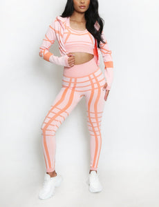 Printed Three Piece Gym set