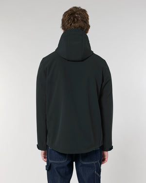 MENS HOODED SOFTSHELL JACKET