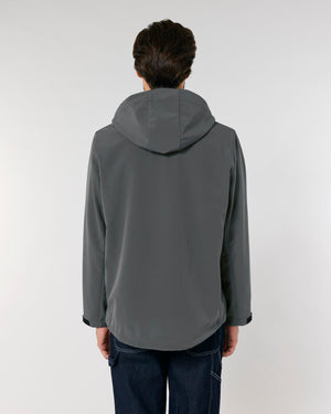 MENS HOODED SOFTSHELL JACKET