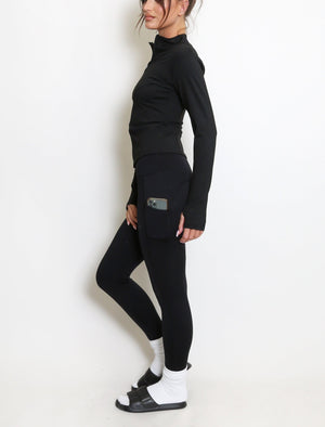 Fitted Long Sleeve Active Top And Leggings Set