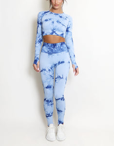 Tie Dye Tops And Leggings Set