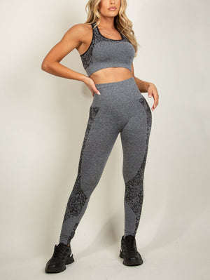 Cross Back Top and Leggings Gym Set
