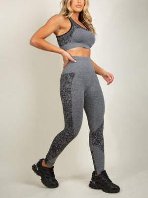 Cross Back Top and Leggings Gym Set