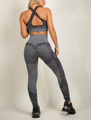 Cross Back Top and Leggings Gym Set