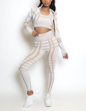 Printed Three Piece Gym set