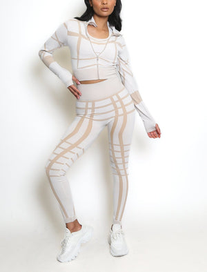 Printed Three Piece Gym set