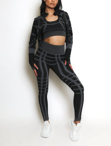 Printed Three Piece Gym set